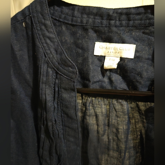 Chemise 100% linen Bleu - Picture 4 of 5